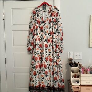 Floral Long Sleeve Maxi Dress